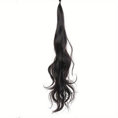28 Cm Wrap Around Ponytail Hair Extensions Long Wavy Curly Synthetic Hairpieces