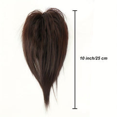 Messy Bun Claw Clip Hair Extension Short Straight Ponytail Hairpiece