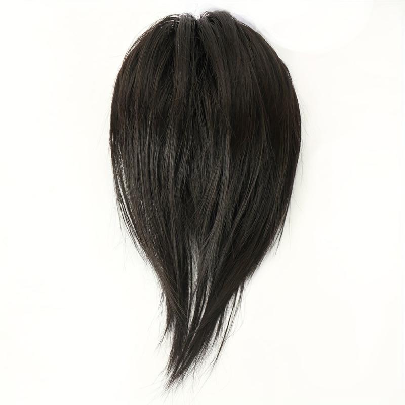 Messy Bun Claw Clip Hair Extension Short Straight Ponytail Hairpiece