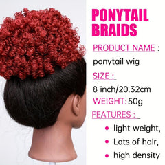 Short Afro Puff Drawstring Ponytail Extension for Women