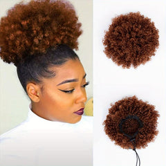 Short Afro Puff Drawstring Ponytail Extension for Women