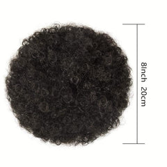 Short Afro Curly Ponytail Extensions Synthetic Clip In Hair Extensions
