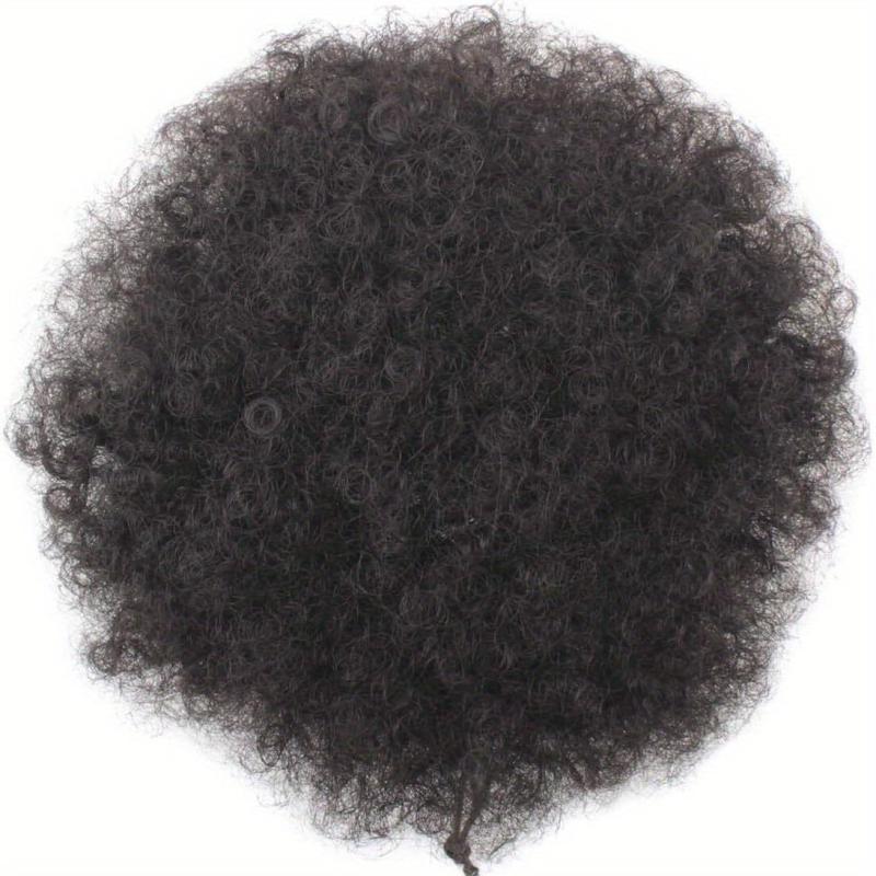 Short Afro Curly Ponytail Extensions Synthetic Clip In Hair Extensions