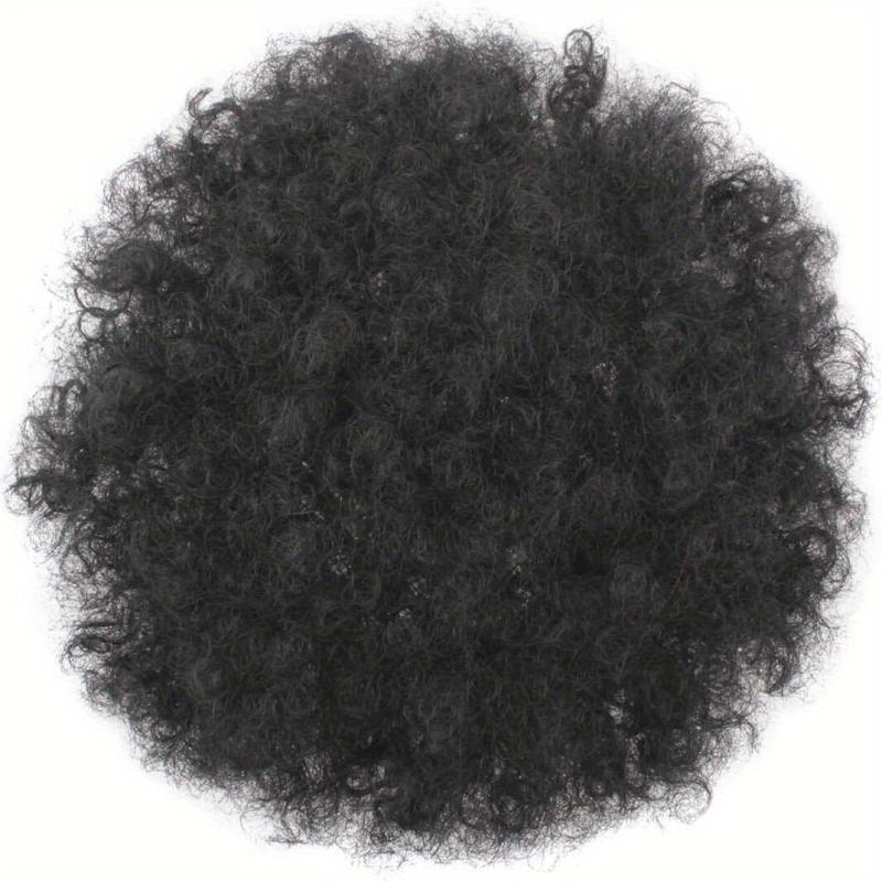 Short Afro Curly Ponytail Extensions Synthetic Clip In Hair Extensions
