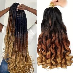 18inch French Crochet Hair Curly Braid Ponytail Loose Large Curly Ponytail