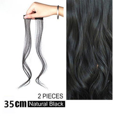 2pcs Long Straight Hair Extensions for Women Girls