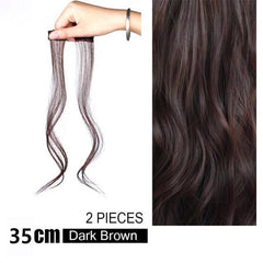 2pcs Long Straight Hair Extensions for Women Girls