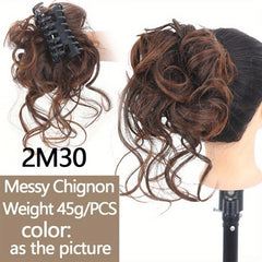 Tousled Updo Claw Clip in Messy Bun Hair Extension