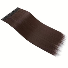 60 96 Cm Full Head Hair Extensions 5 Clips In Synthetic Long Straight Hairpiece