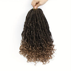 25.4 cm Boho Box Braids 7 Packs Goddess Box Braids Crochet Hair