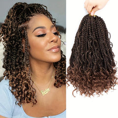 25.4 cm Boho Box Braids 7 Packs Goddess Box Braids Crochet Hair