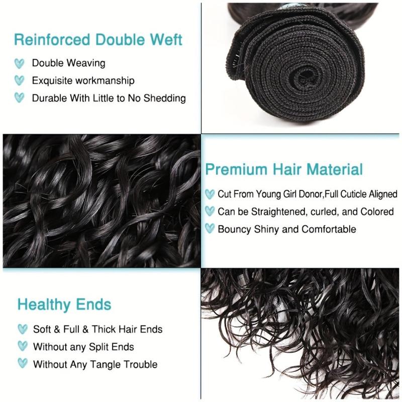 Water Wave 1 Bundle 100 Human Hair Extensions For Women Brazilian Hair Bundle