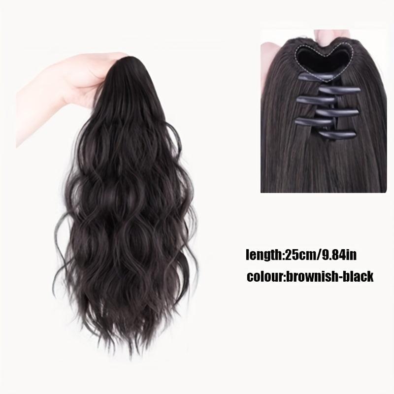 Short Curly Wavy Ponytail Extensions Synthetic Clip In Hair Extensions