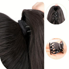 Short Curly Wavy Ponytail Extensions Synthetic Clip In Hair Extensions