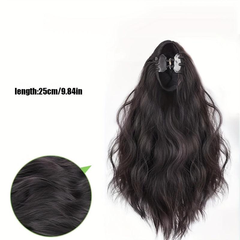 Short Curly Wavy Ponytail Extensions Synthetic Clip In Hair Extensions