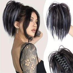 Messy Bun Claw Clip Hair Piece Extensions Updo Wavy Curly Women Chignon Buns