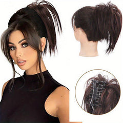 Messy Bun Claw Clip Hair Piece Extensions Updo Wavy Curly Women Chignon Buns