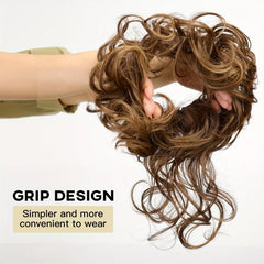 Messy Donut Hair Buns Updo Chignon Elastic Rope Hair Extensions
