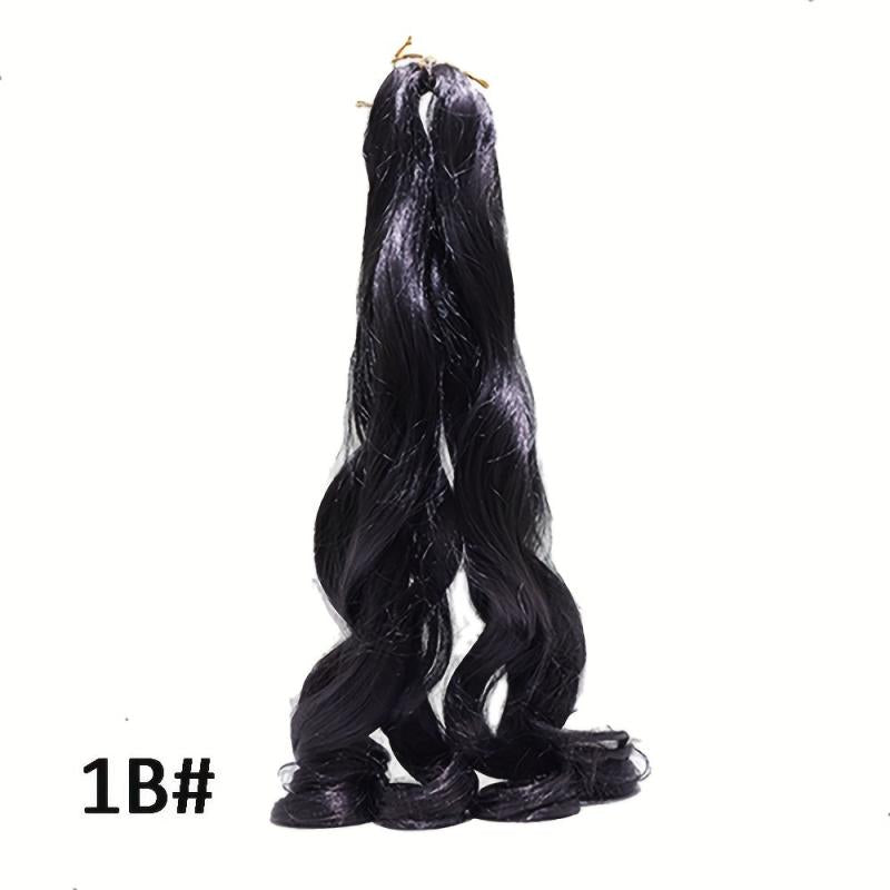 French Curl Crochet Braid Wave Synthetic Hair Extensions 1B 27 613 350 BUG