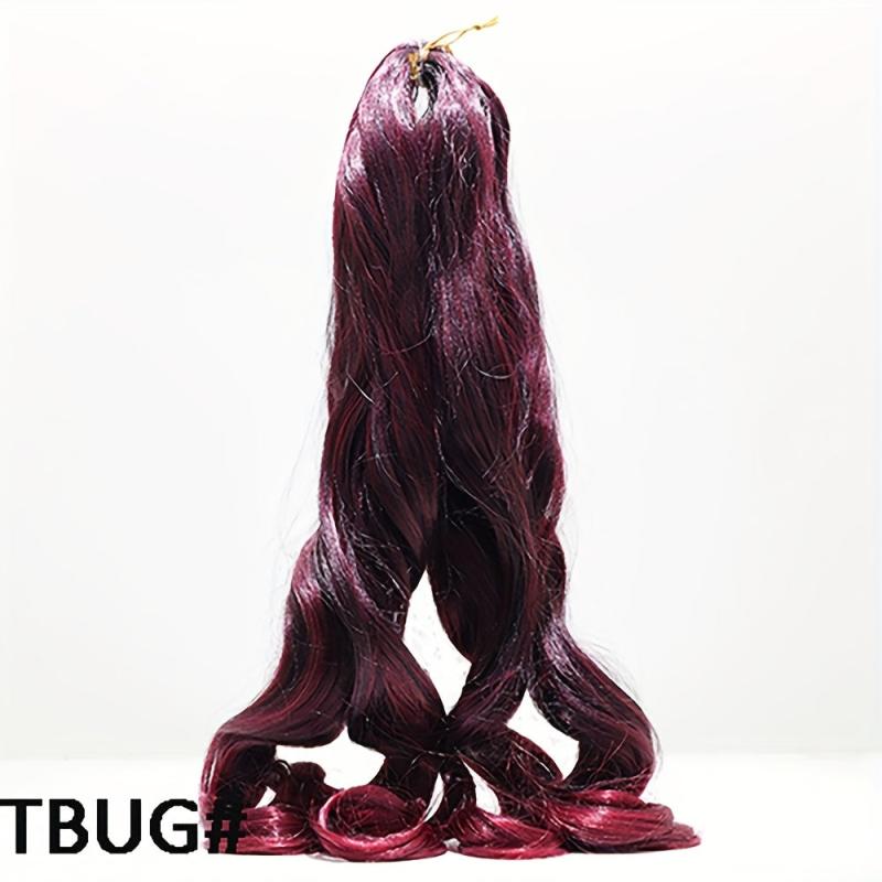 French Curl Crochet Braid Wave Synthetic Hair Extensions 1B 27 613 350 BUG