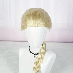 Golden Princess Costume Wig with Braided Ponytail