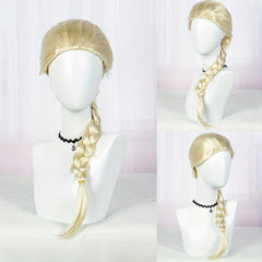 Golden Princess Costume Wig with Braided Ponytail