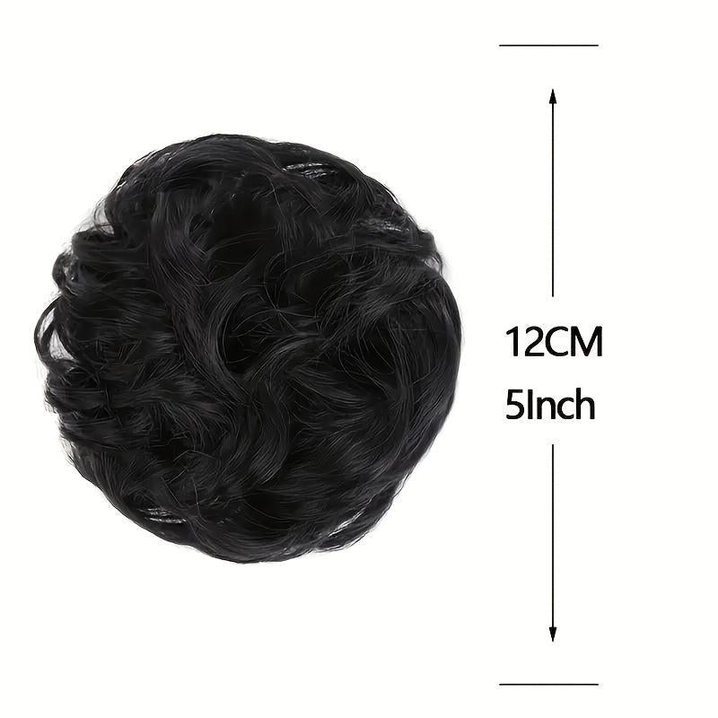 Curly Wavy Hair Bun Scrunchies Extensions Synthetic Updo Hairpieces