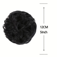 Curly Wavy Hair Bun Scrunchies Extensions Synthetic Updo Hairpieces