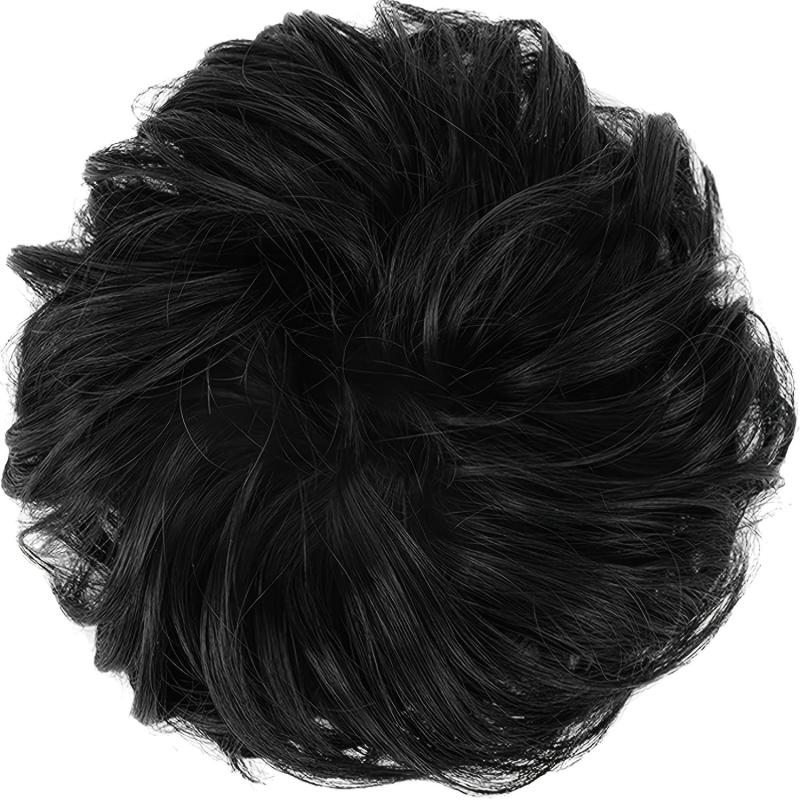 Curly Wavy Hair Bun Scrunchies Extensions Synthetic Updo Hairpieces