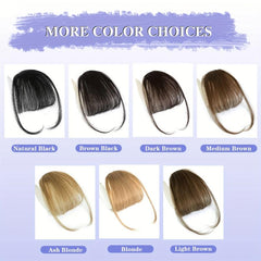 Clip-In Air Bangs Hair Extensions for Women Girls - Wispy Bangs Fringe