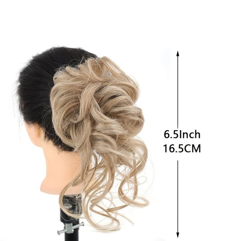 Synthetic Messy Hair Buns Curly Chignon Clip In Hair Extension