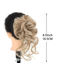 Synthetic Messy Hair Buns Curly Chignon Clip In Hair Extension