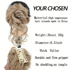 Synthetic Messy Hair Buns Curly Chignon Clip In Hair Extension