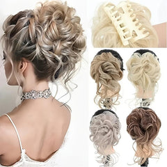 Synthetic Messy Hair Buns Curly Chignon Clip In Hair Extension
