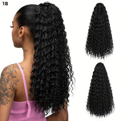 Afro Wavy Drawstring Ponytail Extension Wine Red 55-88cm