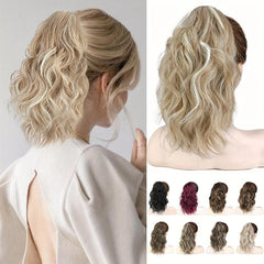 Short Curly Claw Clip Ponytail Hair Extension for Women - Natural Look