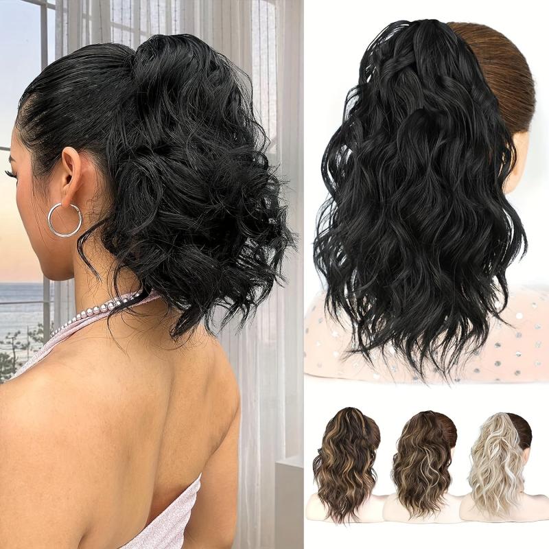 Short Curly Claw Clip Ponytail Hair Extension for Women - Natural Look