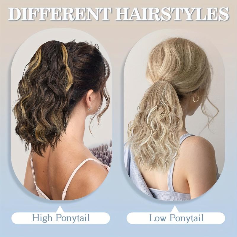 Short Curly Claw Clip Ponytail Hair Extension for Women - Natural Look