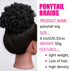 Kinky Curly Bun Hair Updo Hair For Women Girls Party 20 32 Cm