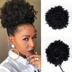 Kinky Curly Bun Hair Updo Hair For Women Girls Party 20 32 Cm