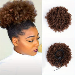 Kinky Curly Bun Hair Updo Hair For Women Girls Party 20 32 Cm
