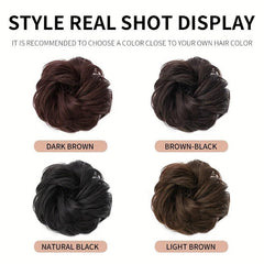 Synthetic Chignon Rubber Band Messy Bun Curly Hairpiece Drawstring