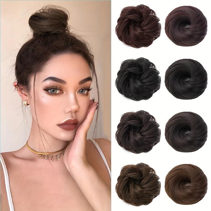 Synthetic Chignon Rubber Band Messy Bun Curly Hairpiece Drawstring
