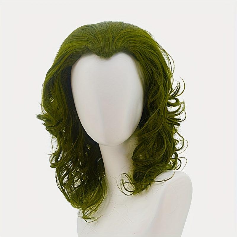 Green Short Curly Clown Wig for Halloween Cosplay Party