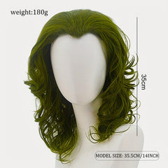 Green Short Curly Clown Wig for Halloween Cosplay Party
