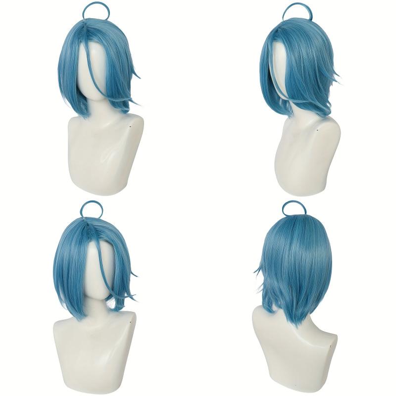 Short Straight Wig Anime Cosplay Wig For Halloween Christmas School