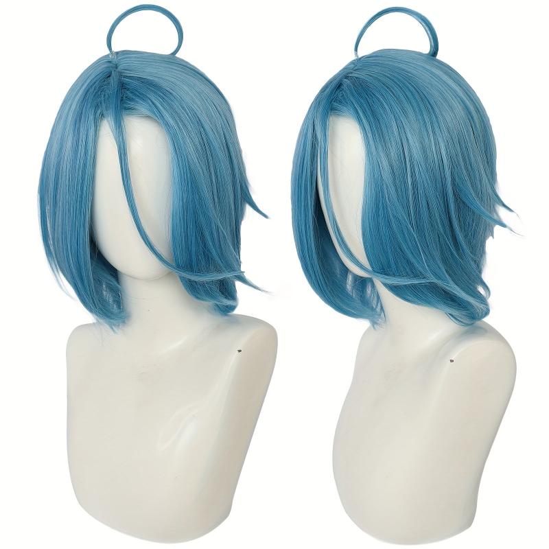 Short Straight Wig Anime Cosplay Wig For Halloween Christmas School