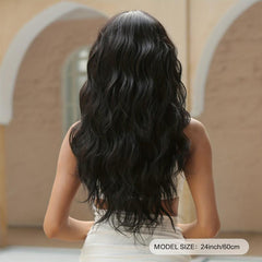 60 96 Cm Butterfly Haircut Long Curly Wavy Wigs With Bangs Natural Looking