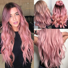 2 Pcs Colored Hair Extensions Clip Straight Party Highlights Colorful