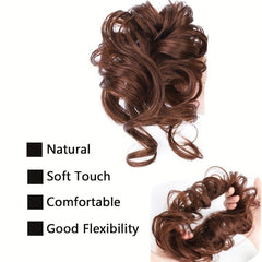 Wavy Curly Chignon Synthetic Hair Bun Messy Ponytail